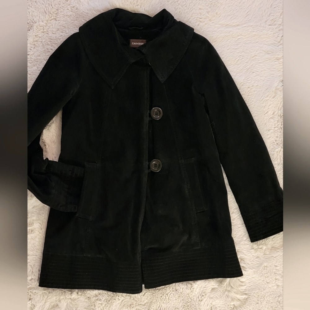 Danier vintage black suede jacket